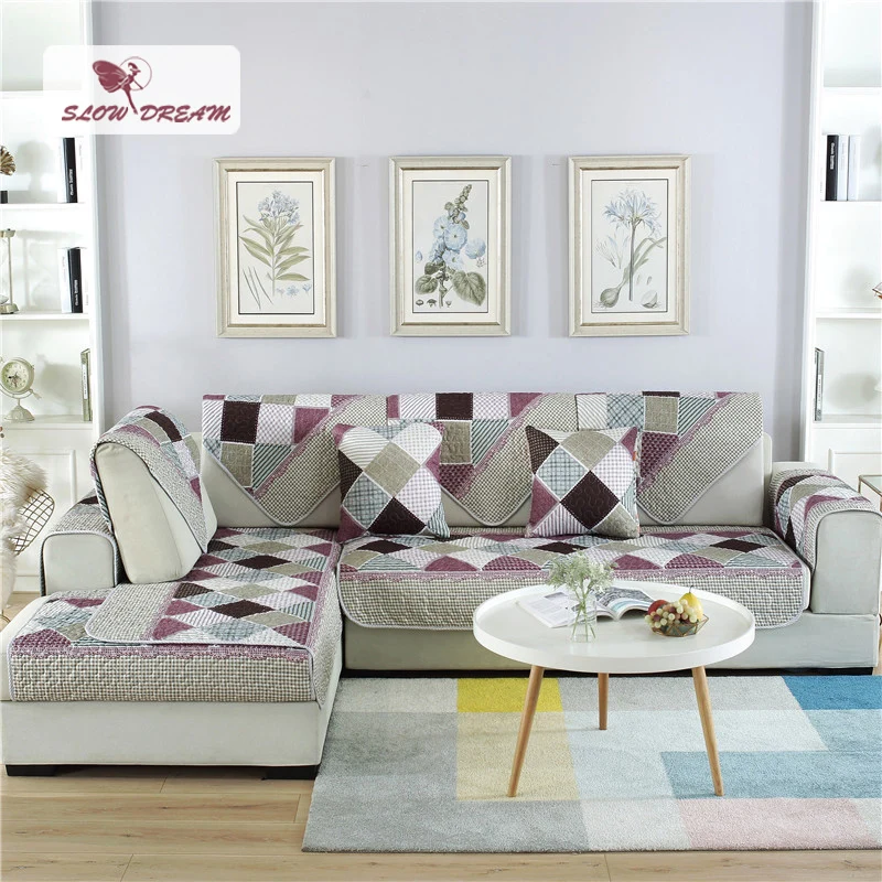 Sofa Silpcover евро Чехлы простые для дивана дома 3 сиденья чехол гостиной два и три