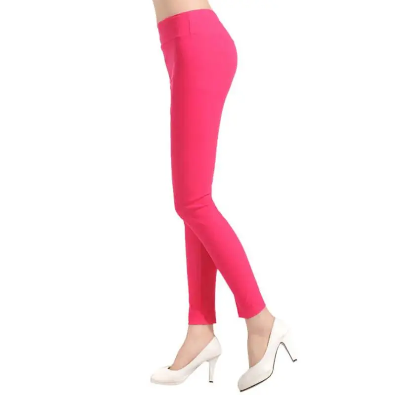 

2019 Fashion Women Long Pants Solid High Waist Pencil Trousers Skinny Slim Pants Korean Style Spring Autumn Casual Women Pants