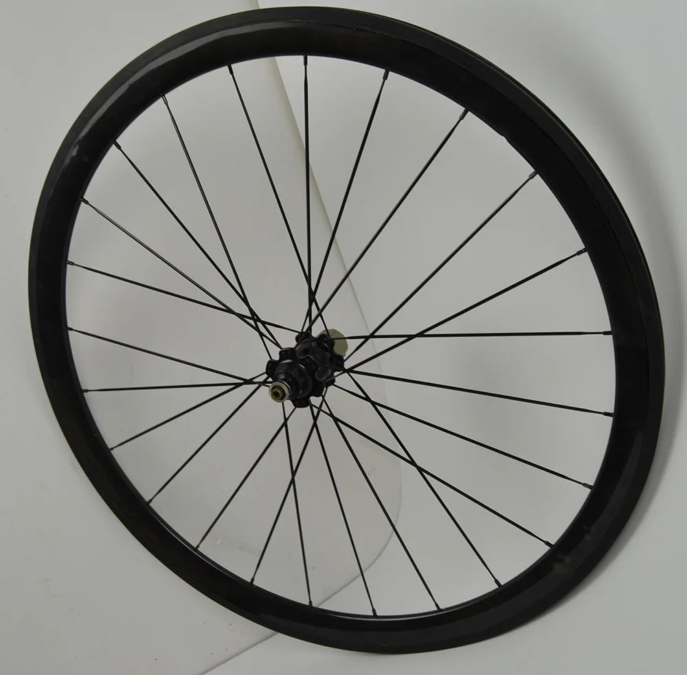 Заводская распродажа 40 мм полностью углеродистая колесная коляска с черным Novatec