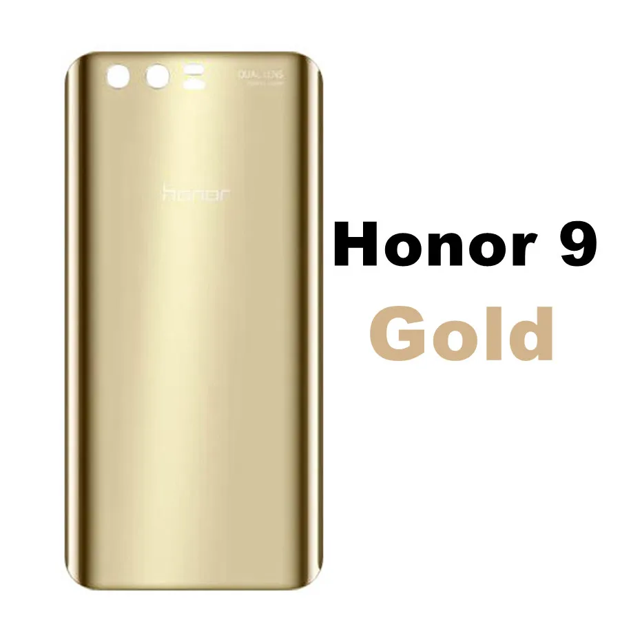 Задняя крышка для huawei Honor 9, Задняя стеклянная крышка для батареи, крышка для двери, чехол для задней панели Honor 9 Lite, запасная Задняя стеклянная крышка - Цвет: Honor 9 Gold