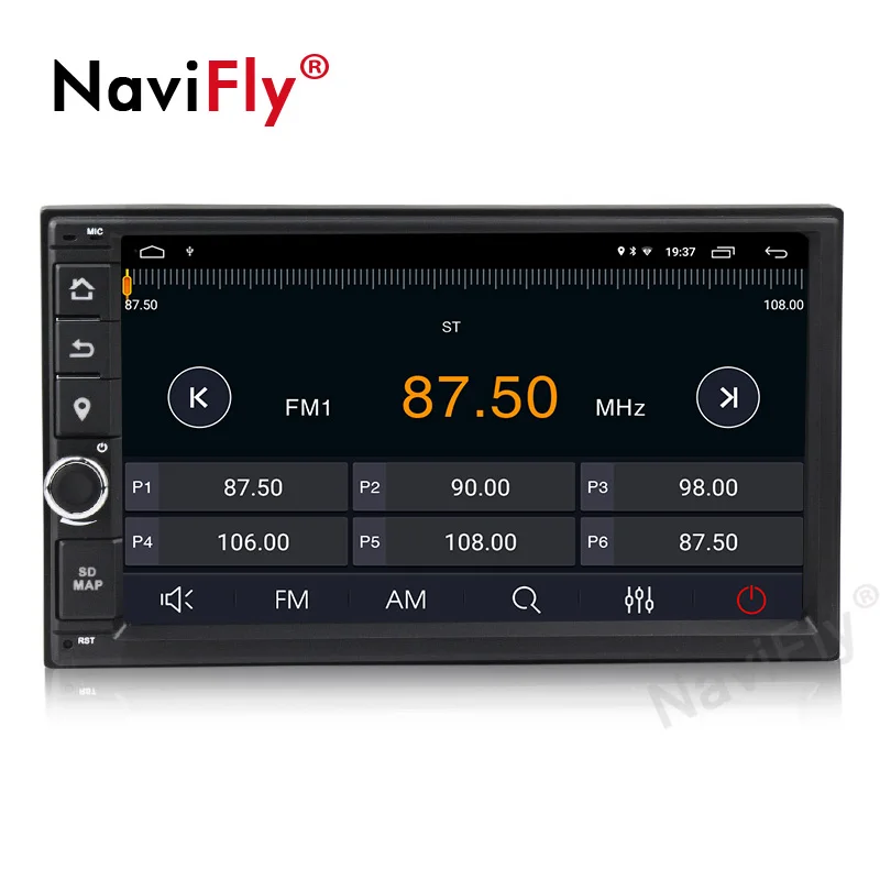 Navifly 2din 2+ 32G Android 9,1 Универсальный Автомобильный мультимедийный плеер радио для VW toyota nissan qashqai x trail-note KIA gps Navi