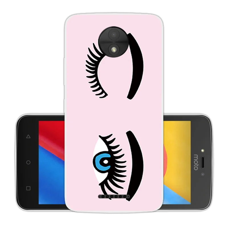 Чехол для Motorola Moto C 5 0 дюйма задняя панель с мультяшным рисунком из ТПУ