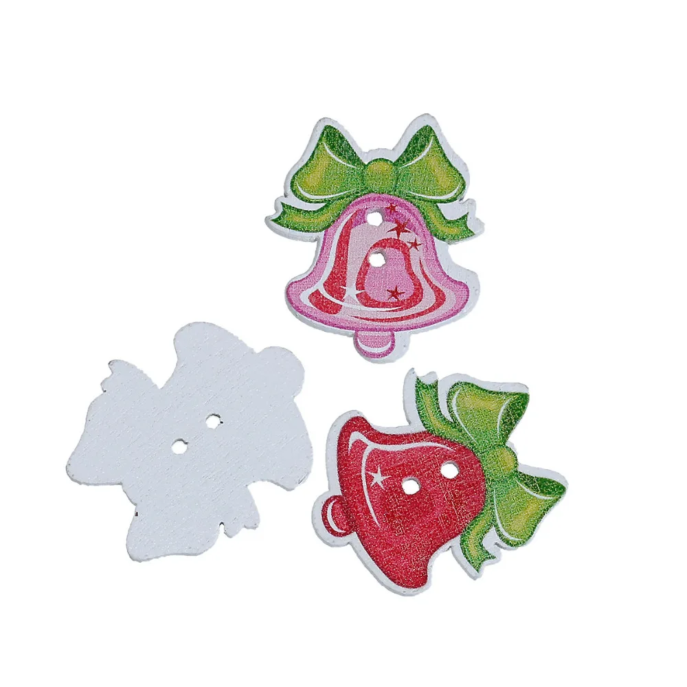 Деревянные швейные пуговицы для скрапбукинга 2 отверстия бант в случайном