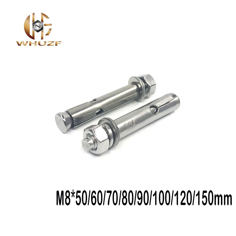 

M8*50/60/70/80/90/100/120/150mm 304 stainless steel expansion bolts GB explosion bolts External expansion screws M8 series