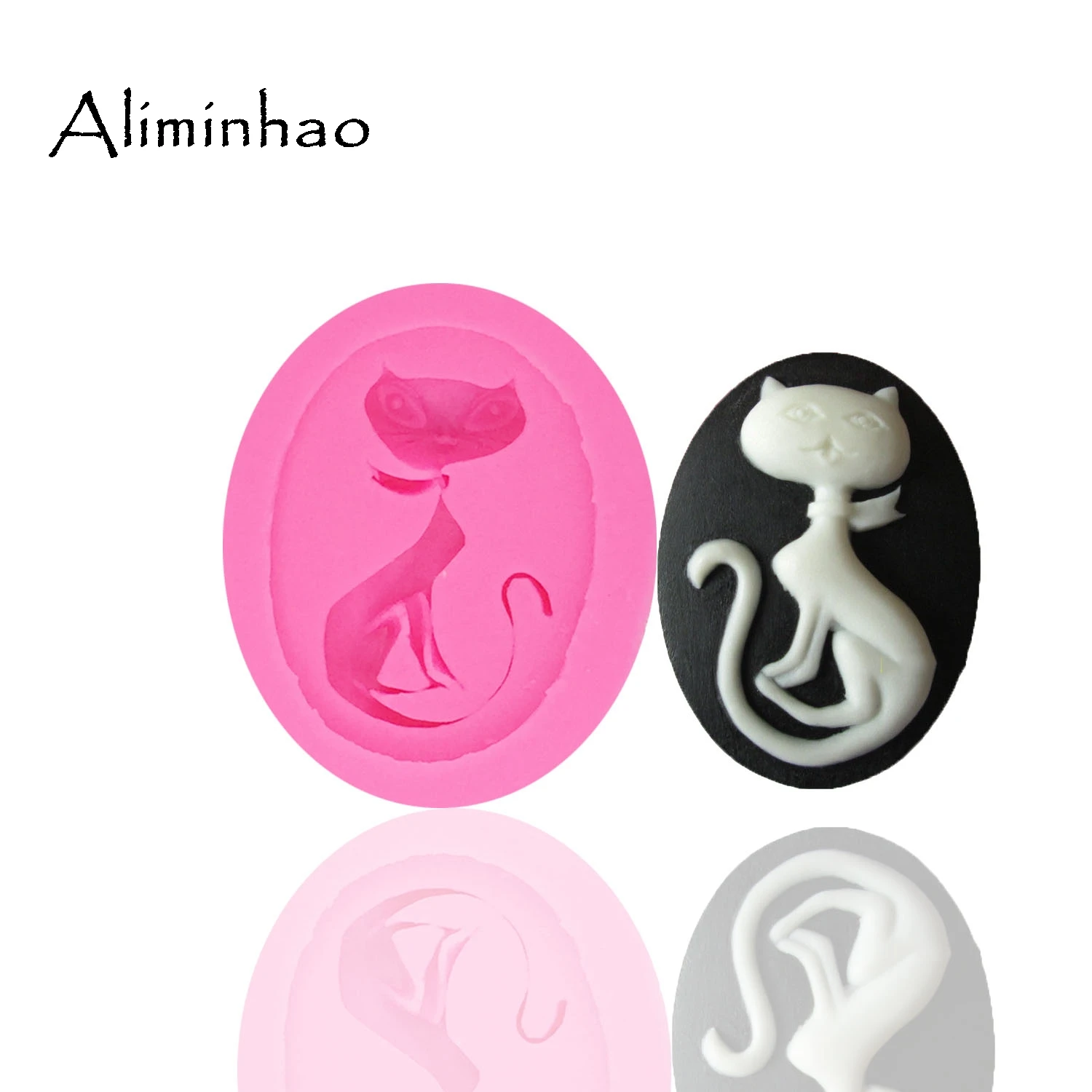B0905 Mini Cat DIY Resin Clay Soap Mold Silicone mold chocolate fondant cake decorating tools Flexible | Дом и сад