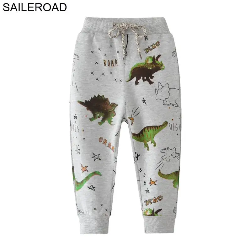 SAILEROAD 2-7Years Мультфильм Динозавров Малыша Мальчик Брюки Осень Случайные Шаровары Хлопок Брюки Мальчики Спортивные Брюки для Мальчика