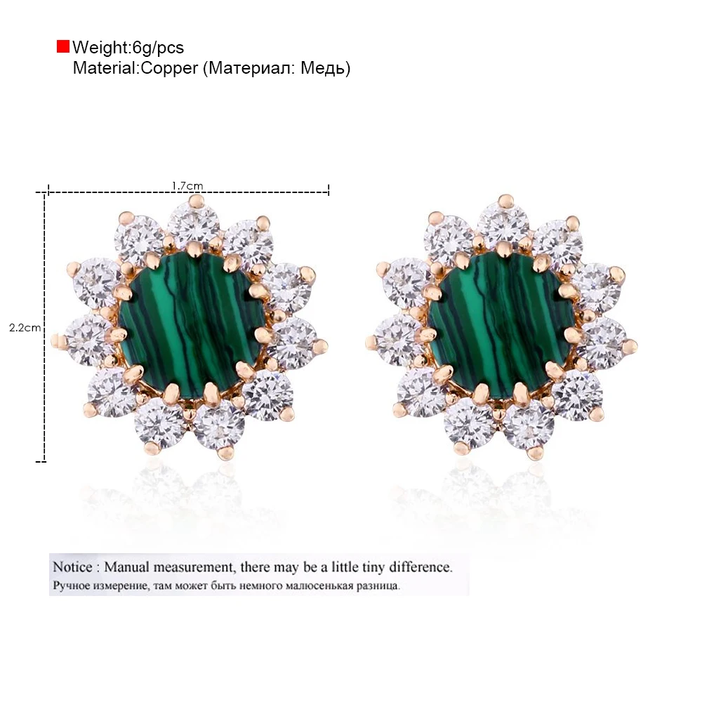 Женские серьги с белым опалом OCESRIO золотистые подвески цветком из кубического