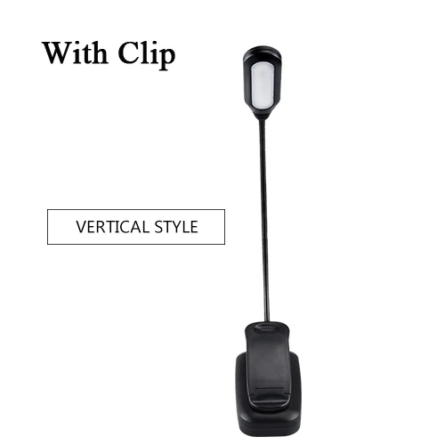 Vertical Style Светодиодный настольный светильник с зажимом, с питанием от аккумулятора, ночник для книг, ночник для детей, студентов, прикроватные лампы для учебы, работы, чтения, настольные лампы - Цвет корпуса: Vertical Style