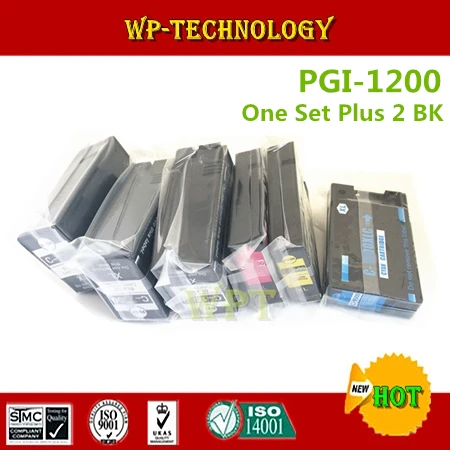 Один комплект plus 2 BK совместимые чернильные картриджи Подходит для Canon PGI-1200 XL PGI1200