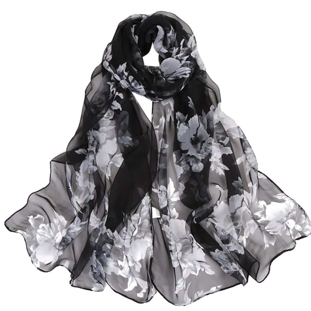 

Fashion Women soft Peach Blossom Printing Long Soft Wrap Scarf Ladies Shawl Scarves Comfortable scarf L50/1228