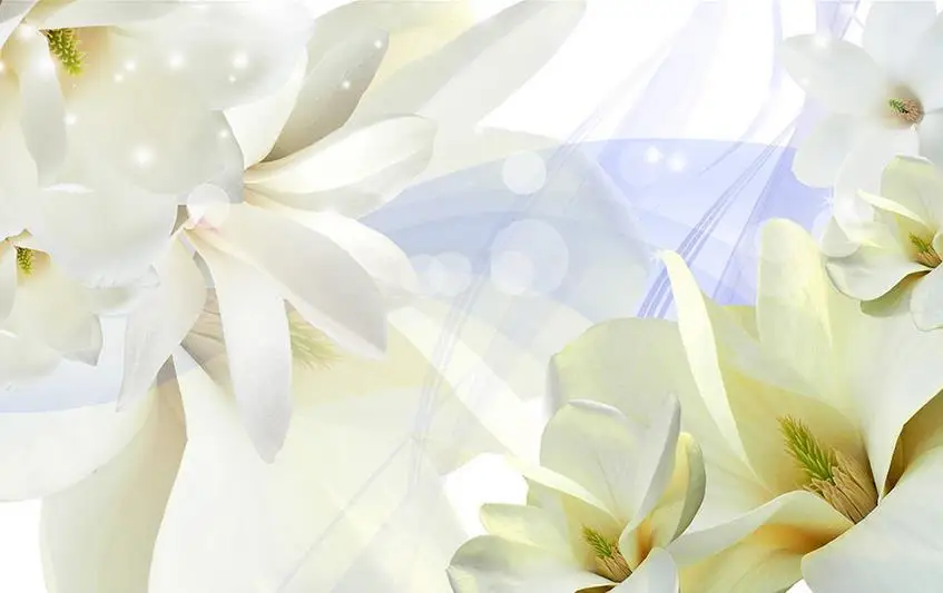 3d wallpaper for room Magnolia decorative painting flower stereoscopic | Обустройство дома