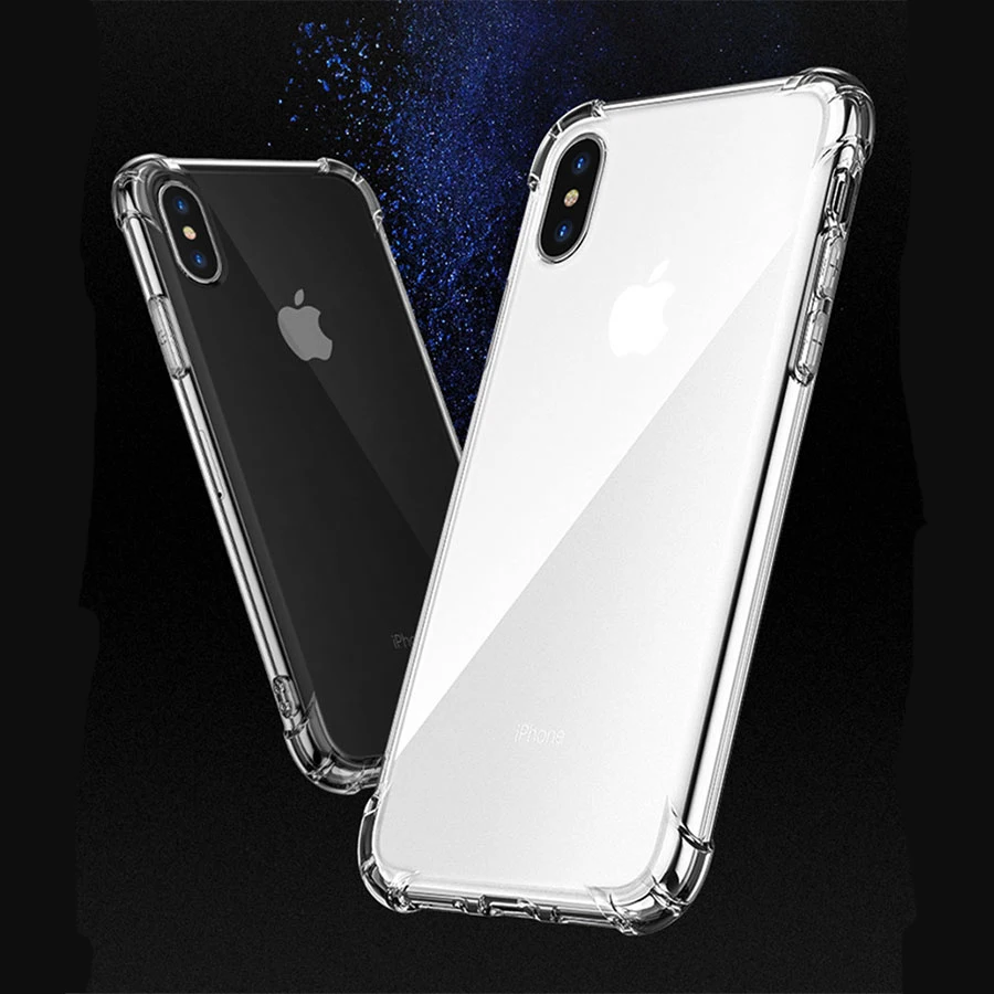 Защитный противоударный чехол для iPhone X 8 прозрачный мягкий из ТПУ 7 Apple 5 5s 6 6s Plus |