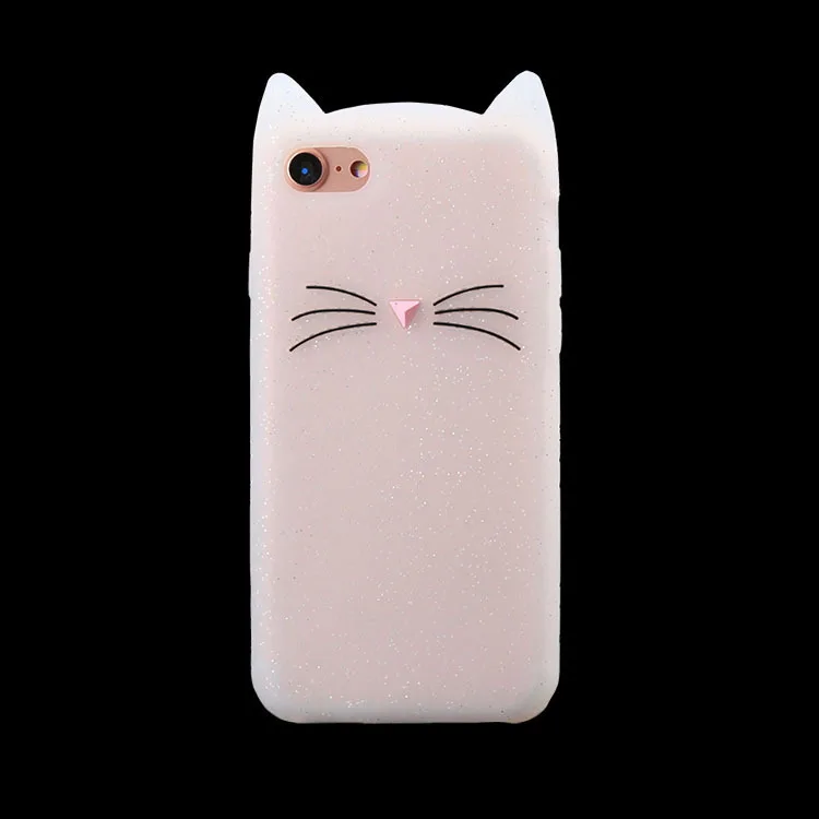 3D силиконовый чехол для телефона iphone 5 se резиновая задняя крышка с милым котом и