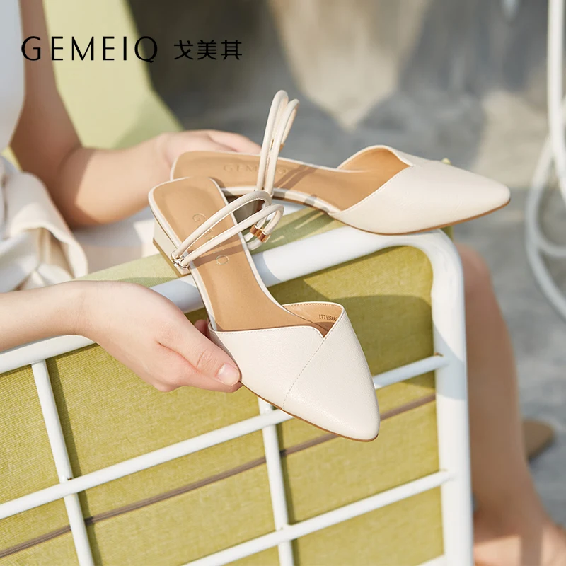 GEMEIQ/2019 г. Новинка Стильная летняя обувь с тапочками женская на толстой подошве