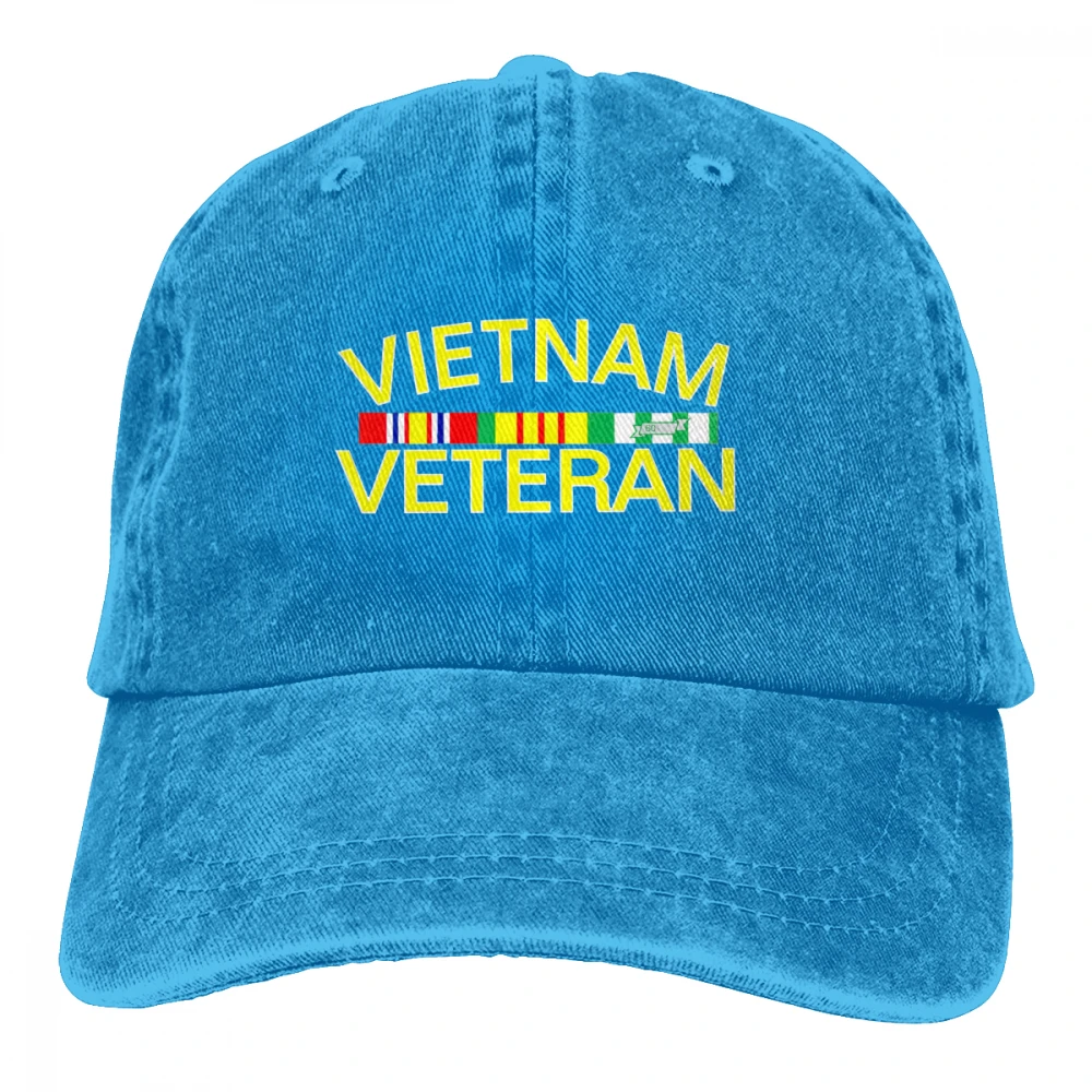 Vietnam Veteran Ribbon Casquette Deep Heather унисекс Мужские Женские джинсовые бейсболка с ремешком