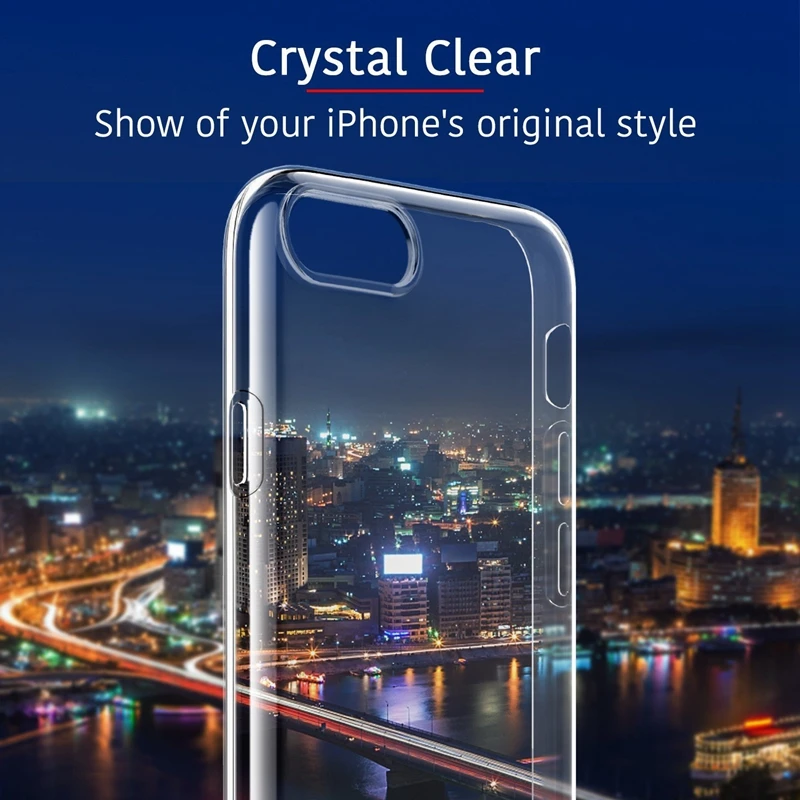 Прозрачный чехол для телефона Apple iPhone 11 12 Pro Max 5 5s 6 6s 7 8 XS X Plus SE прозрачный мягкий из