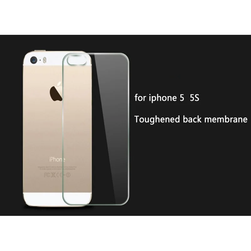 Закаленное защитное стекло на заднюю панель для iPhone 5 5S SE прозрачная ударопрочная