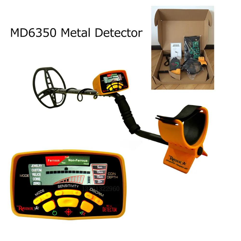 Профессиональный Подземный металлоискатель MD6350 Золотоискатели MD-6350 Pinpointer Охотник за сокровищами ЖК-дисплей золотоискатель