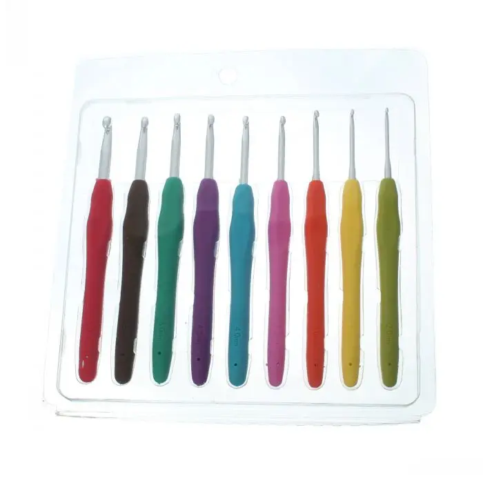 Быстроразъемные алюминиевые вязальные крючки спицы смешанных цветов 13 7 см (5 3/8