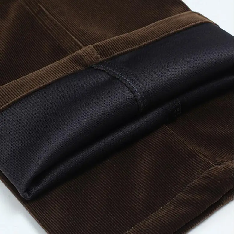 Брюки мужские вельветовые облегающие повседневные длинные прямые штаны с