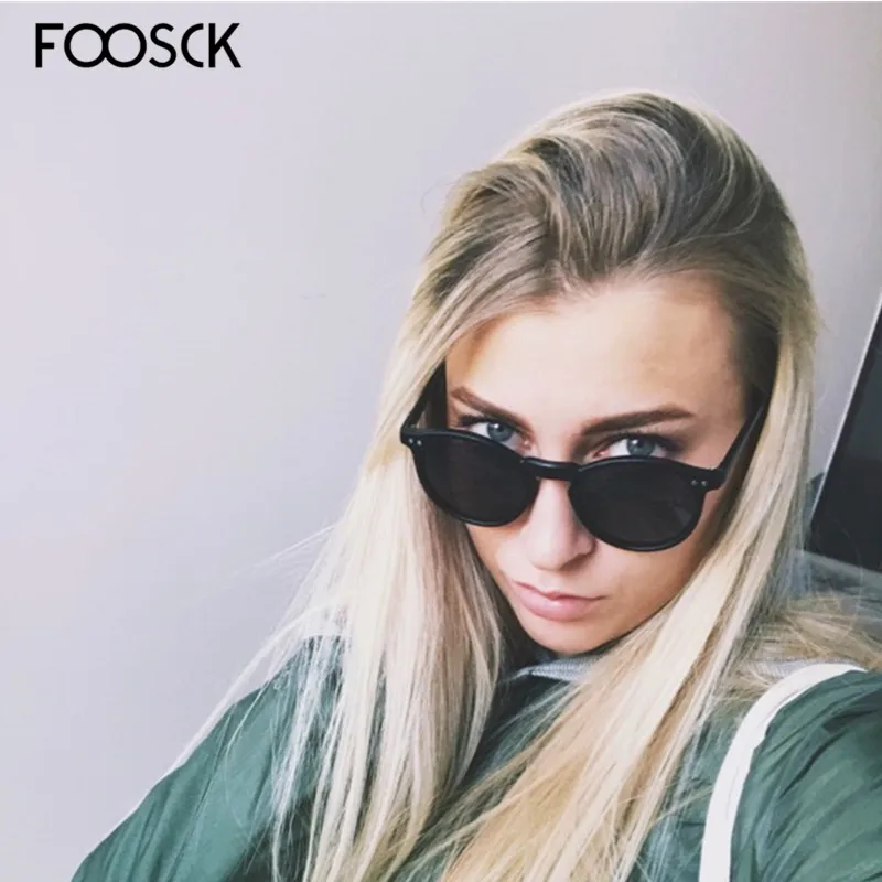 FOOSCK, круглые солнцезащитные очки для женщин, фирменный дизайн, женские солнцезащитные очки, модные, летние, Oculos De Sol Feminino Lunette Soleil