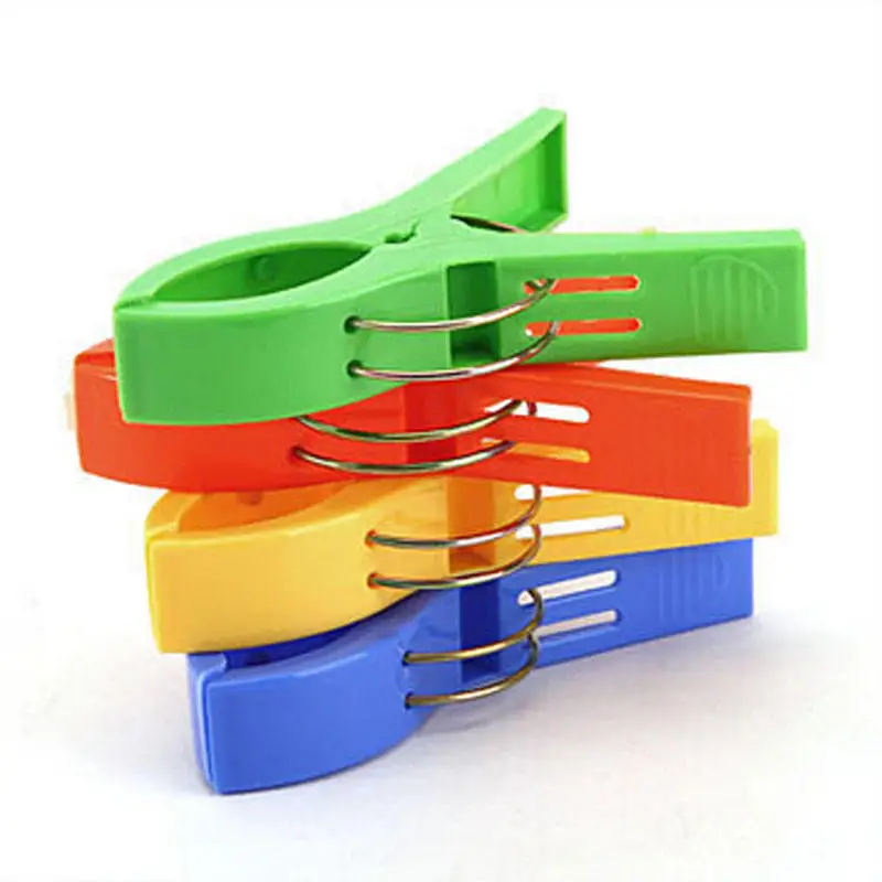 4 шт пластиковые прищепки для одежды пляжное полотенце зажим белья штифты