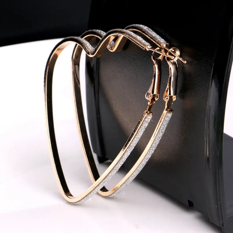 Bespmosp очаровательные серьги-кольца в форме сердца большого размера простая