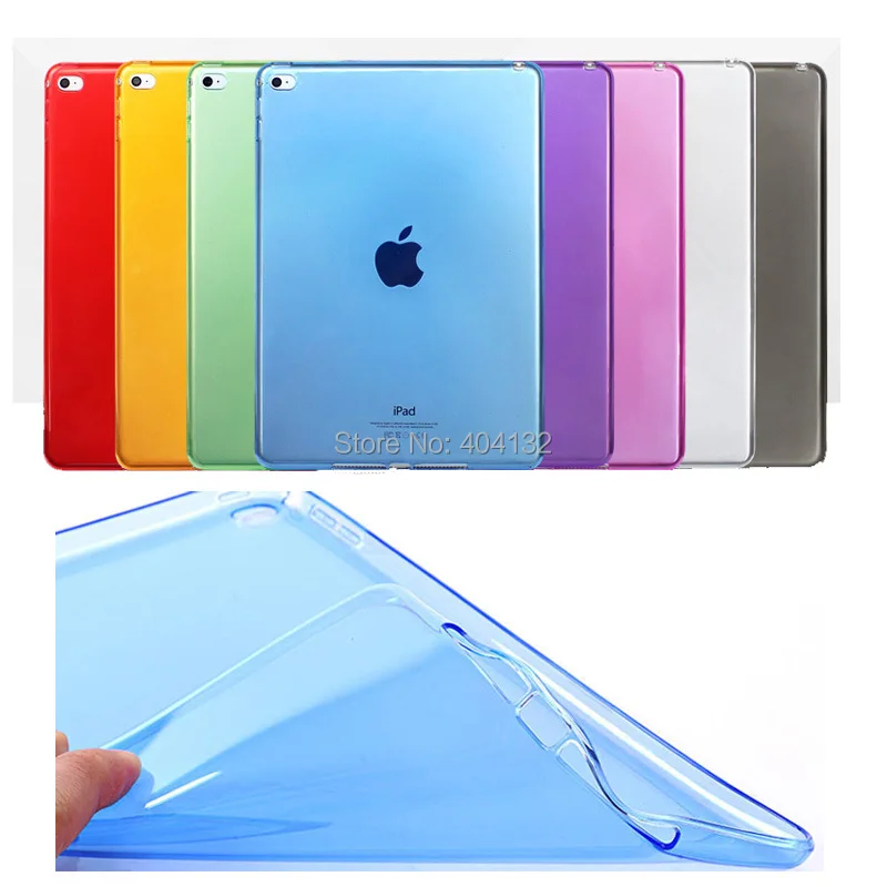 50 шт./лот мягкий прозрачный гелевый резиновый чехол для Apple iPad Air 2 TPU DHL Fedex |
