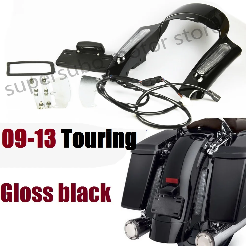 Мотоцикл черный заднее крыло фасции набор для Harley Davidson Touring street glide Electra roadking 2009