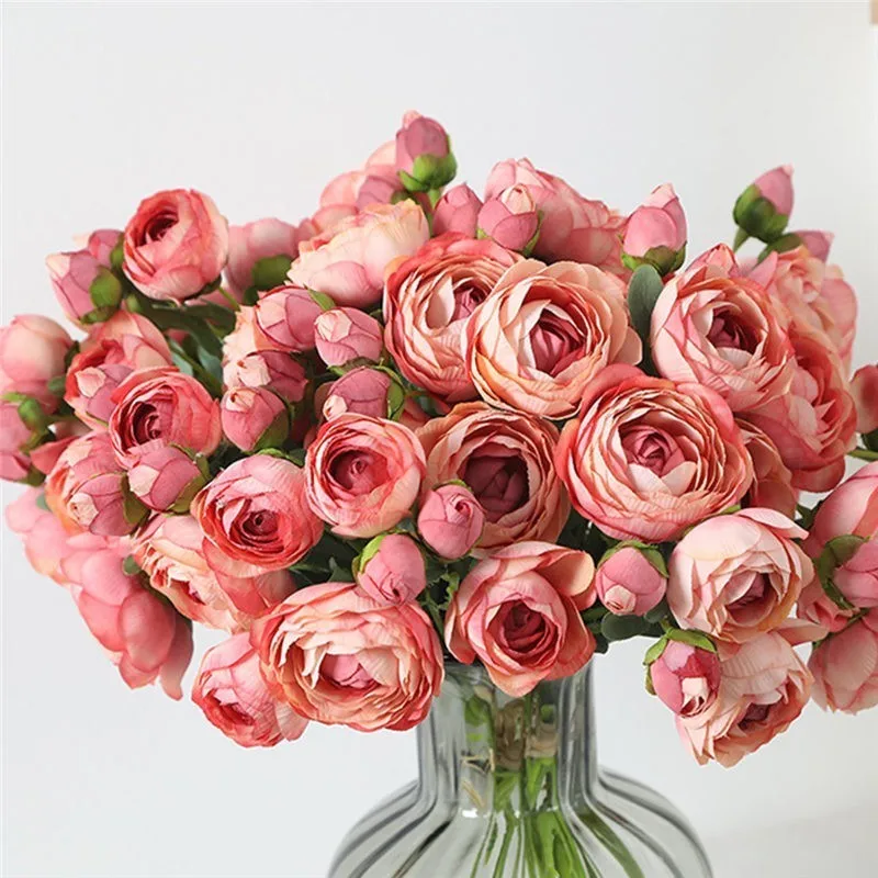 Искусственный аромат розы искусственные цветы шелк Флорес искусственное