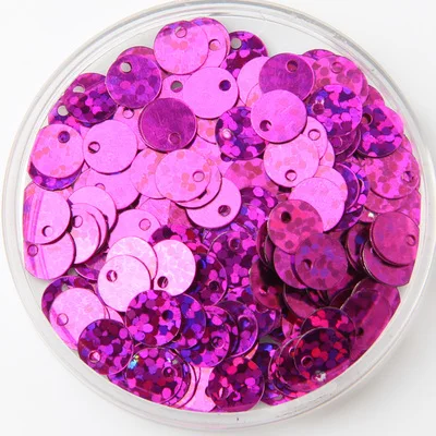 Laser Fuchsia ISequins 600 шт 6 мм лазерной блесток Lentejuelas Para Manualidades DIY швейная фурнитура ПВХ блестка Lantejoula для Craft - Цвет: Laser Fuchsia