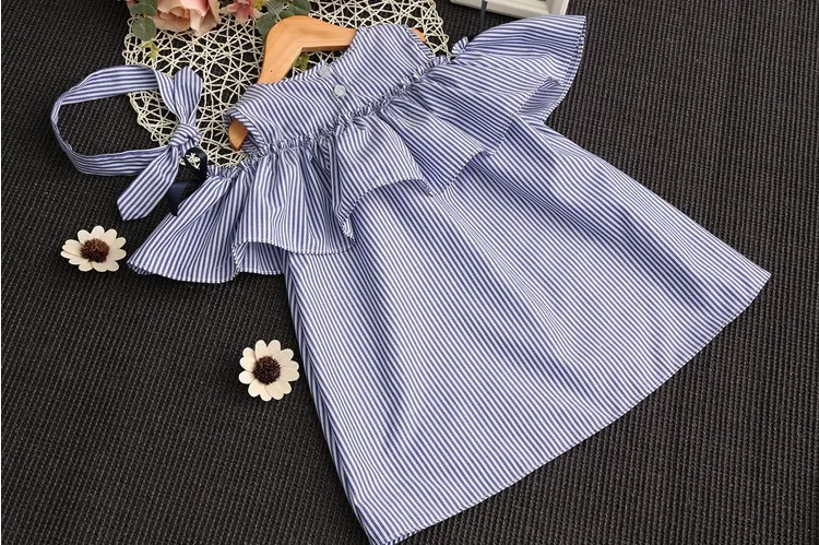 Популярное новое летнее платье Милая одежда для дня рождения маленьких девочек