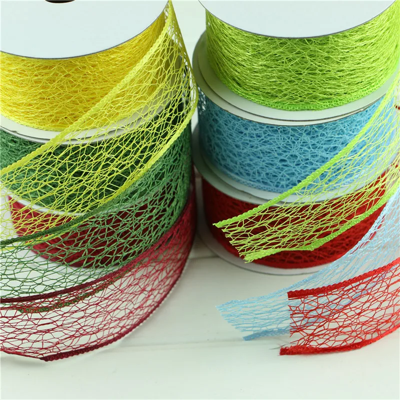 Бесплатная Доставка Оптом 38 мм чистая лента из органзы 10 ярдов/рулон украшения