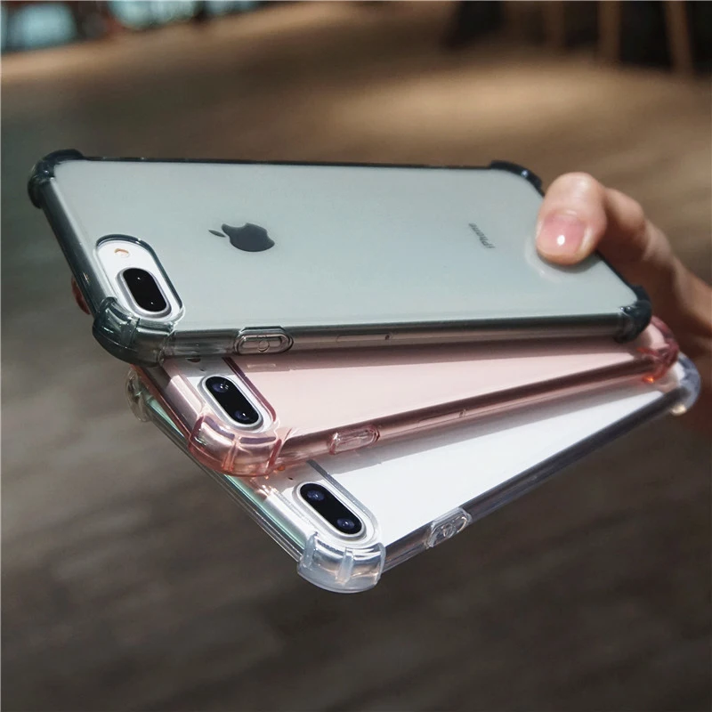Красочный прозрачный силиконовый чехол из ТПУ для iphone 12 Pro Mini 6 6s 7 8 Plus X защитный