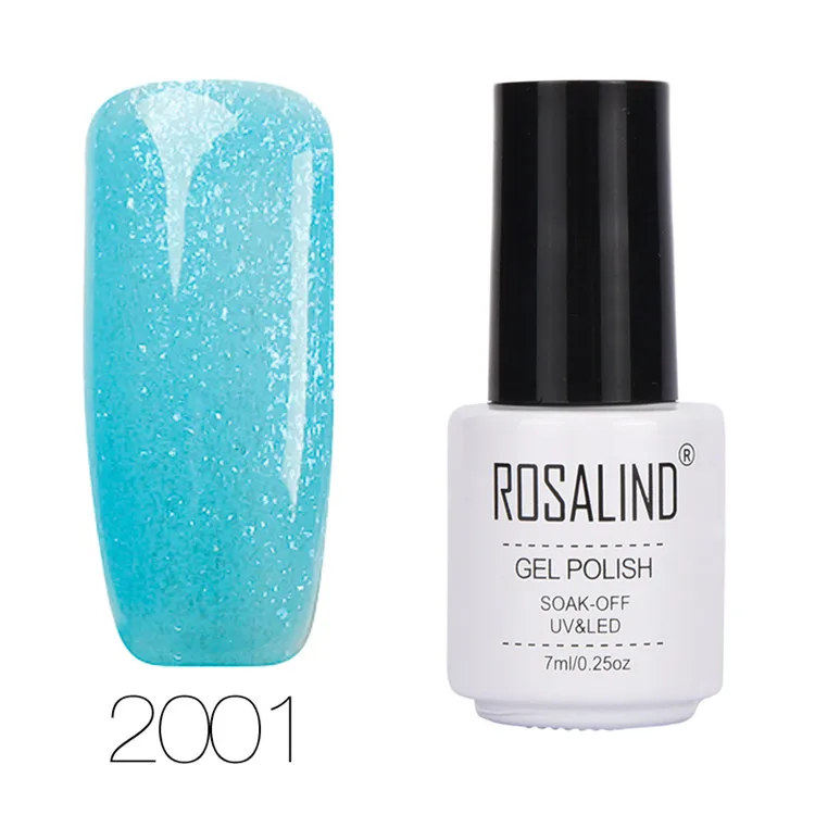 2001 ROSALIND гель 1S 7 мл Алмазный Блеск цветная серия лак для ногтей УФ светодиодный Маникюр полигель Полупостоянный лаковый гель - Цвет: 2001