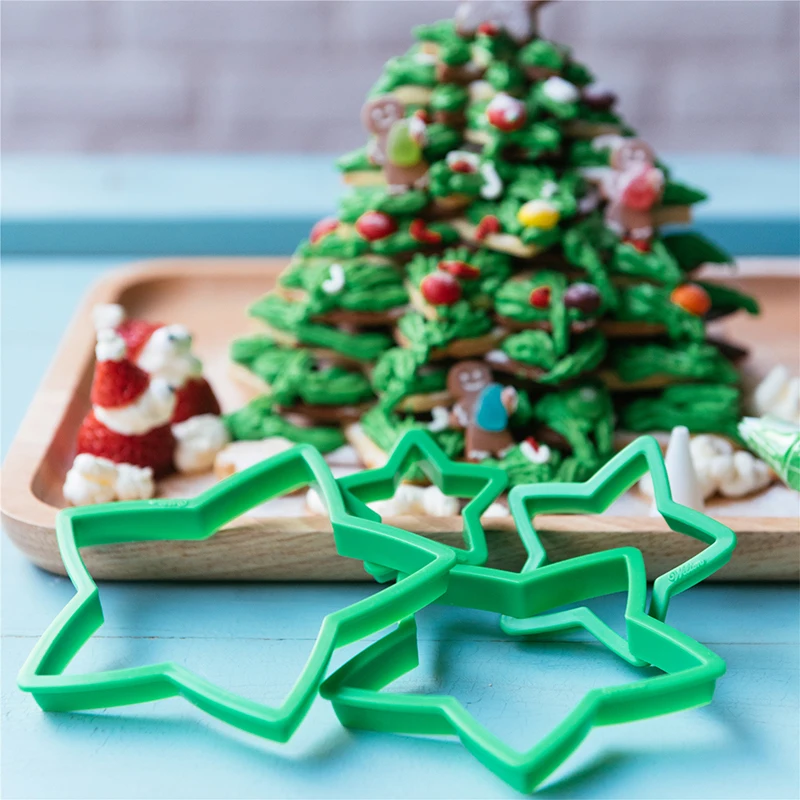 6 шт./компл. пластиковые плунжеры в форме звезд резак для печенья инструменты