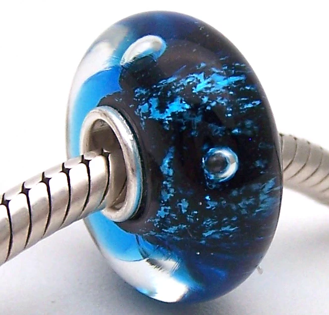 

JG879 100% S925 Sterling Silver Beads Murano Glass beads Fit European Charms Bracelet charms diy jewelry Lampwork GlassBeads