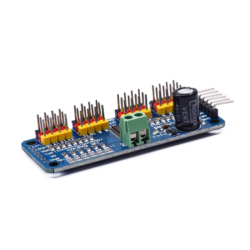 1 шт./16-канальный 12-битная ШИМ/сервопривод-I2C интерфейс-PCA9685 для Arduino Raspberry Pi DIY Servo Щит Модуль