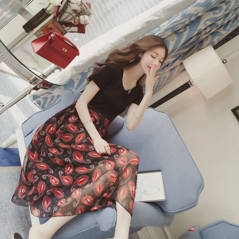 2019 новейшее женское весенне-летнее сексуальное модное ТРАПЕЦИЕВИДНОЕ