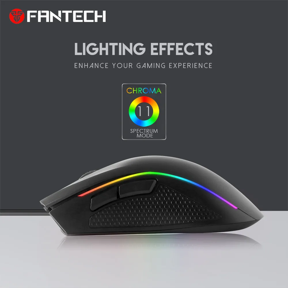 Fantech hand feel design for game applications X4S USB Wired 4800dpi 7Buttons Optical Gaming Mouse LED Backlight PC18 YE3.4 | Компьютеры и
