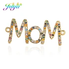 Набор для самостоятельного изготовления браслета Juya, компоненты для изготовления ожерелья, многоцветные кристаллы, буквы, шармы для мамы, аксессуары