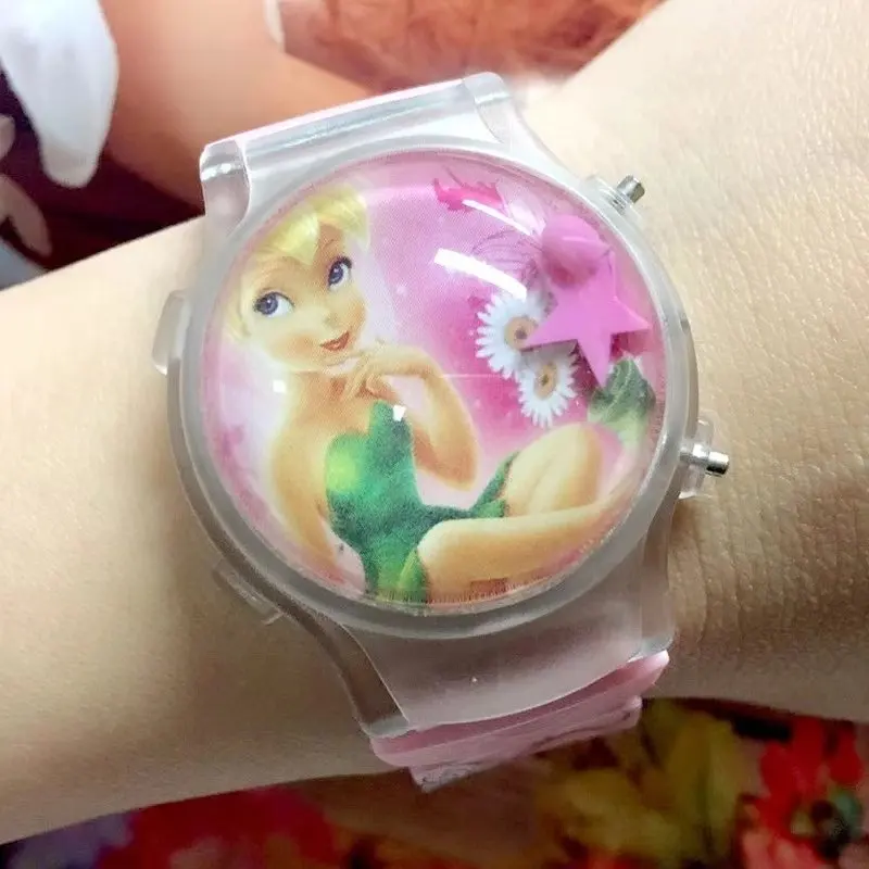 Феи силиконовый гелевый ремешок Мультяшные светодиодные светящиеся часы для