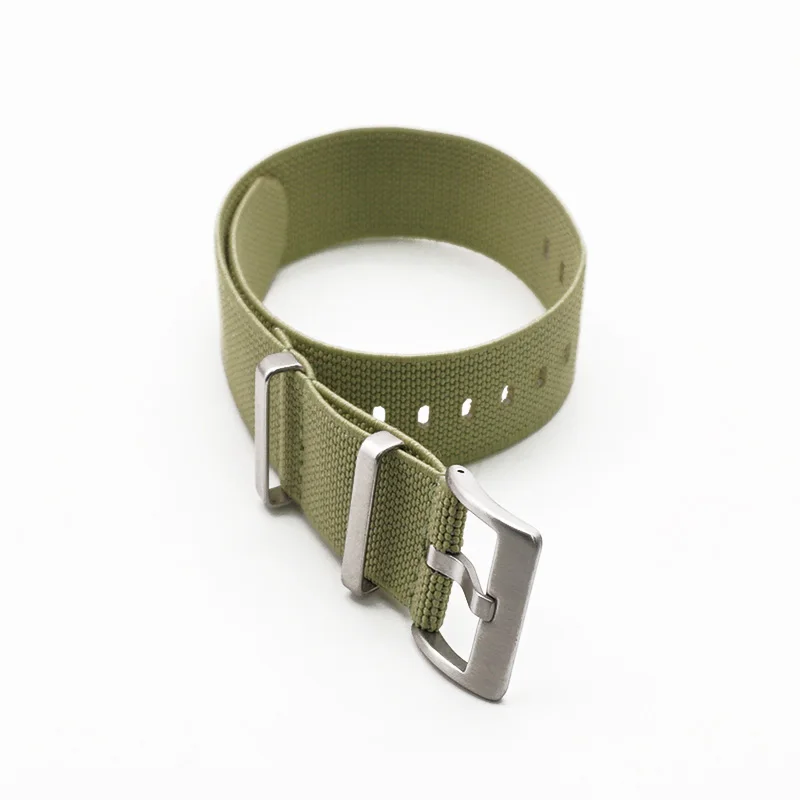 Light green Новые эластичные нейлоновые ремешки Nato(1 пряжка 2 кольца) Французский парашют сумка ремешок для часов эластичный ремешок Nato 20 мм 22 мм - Цвет ремешка: Light green