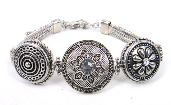 Браслет с металлическими пуговицами 1 8 2 см 3 шт.|button sofa|bracelet stampsbracelet white |