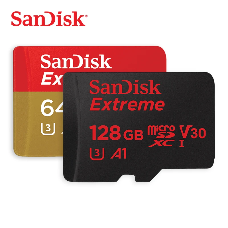 SanDisk Memory Card Extreme UHS-I microSDHC/microSDXC Class10 Trans Flash 100MB/s 32GB 64GB 128GB TF C10 U3 V30 SDSQXNE | Компьютеры и