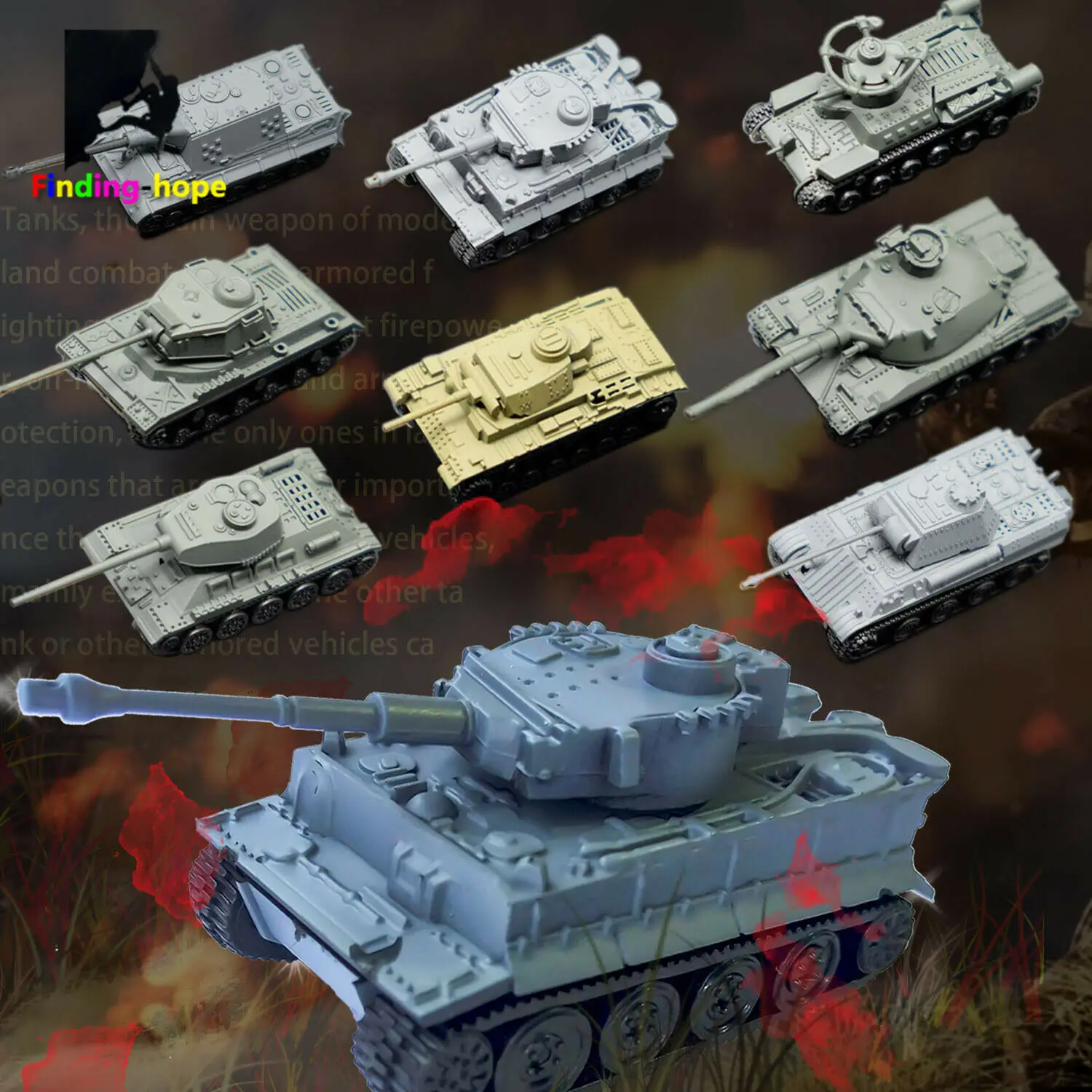 

1/144 Scale 4D Assemble Tank Model Panzerkampfwagen T-34/85 AMX-30MAIN Building Bricks World War Military Army Battle Tank