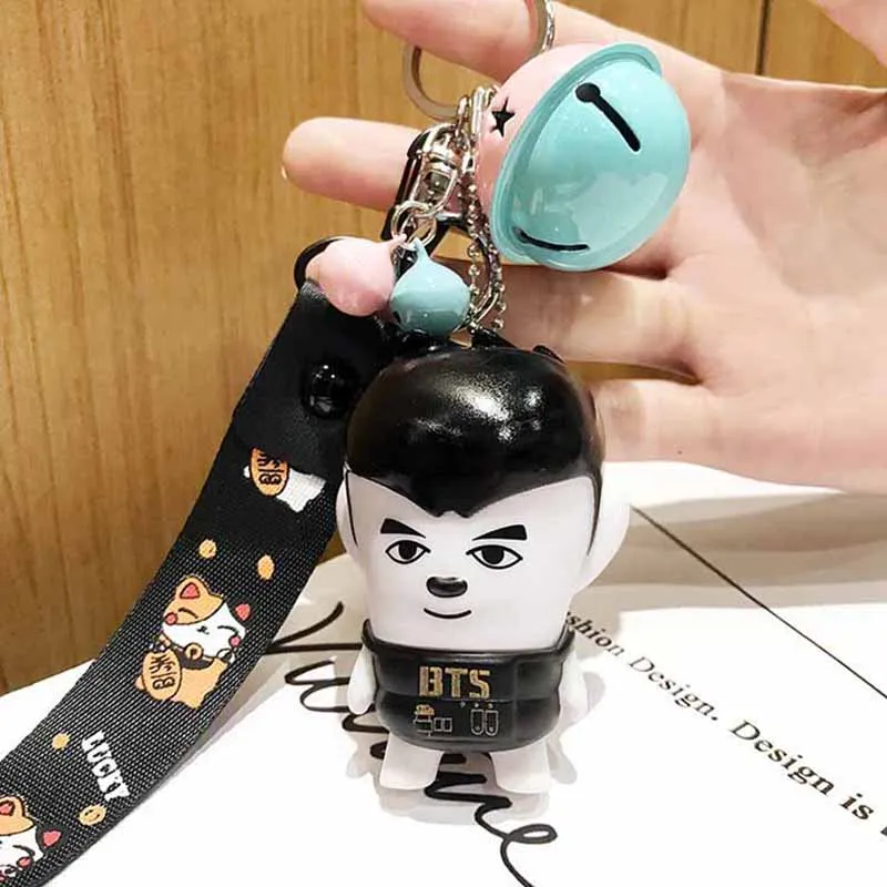Корея креативный BTS пуленепробиваемый Мальчики мультфильм куклы брелоки для женщин и мужчин сумки для автомобиля брелок для телефона брелоки - Цвет: Type 7