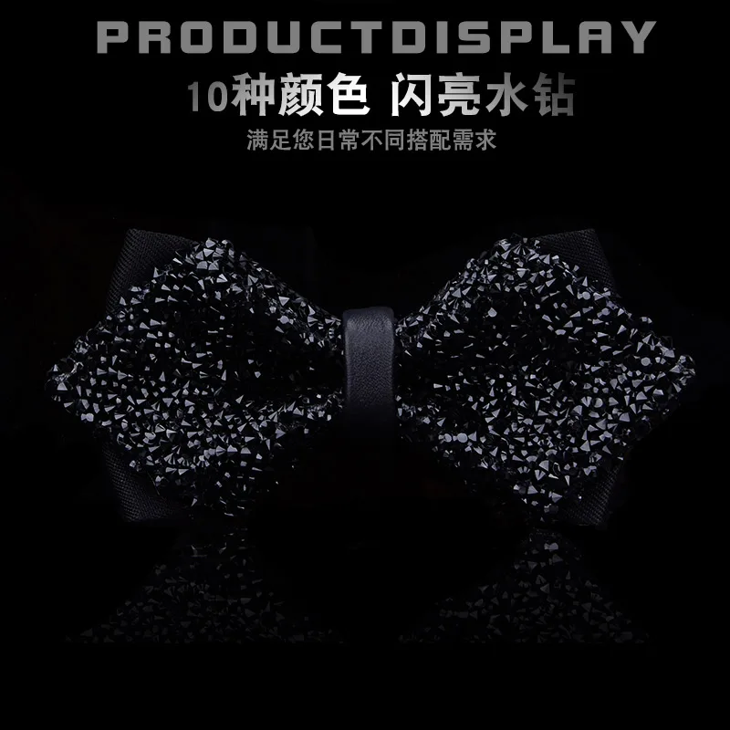 Новая обувь с бантом Кристалл Bling бабочка узел для Мужчины Свадебный банкет праздник для клубных вечеринок Жених сверкающих - Цвет: J21
