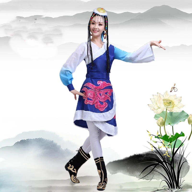 

Монгольский костюм, одежда, китайские народные танцевальные костюмы, одежда, платье, одежда для сценических танцев, монгольское платье для ...