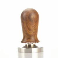 ye400 constant force 5158mm coffee powder hammer quality food grade 304 stainless steel base solid wood handle coffee tamper